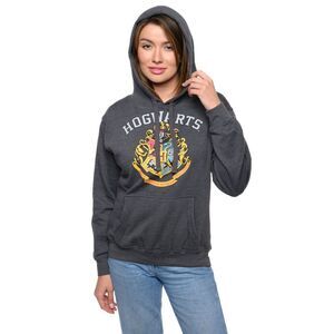 New Women's and Plus Harry Potter Hoodie Sweatshirt Pullover Hogwarts Gray